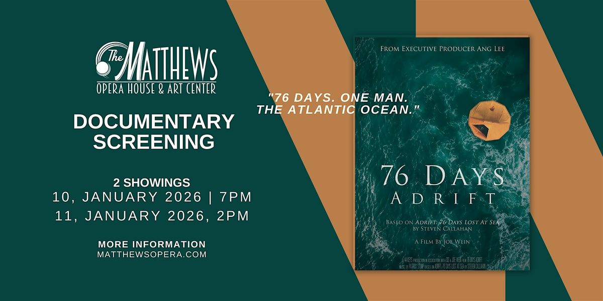 76 Days Adrift Film Screening, 10 January | Event in Spearfish | AllEvents