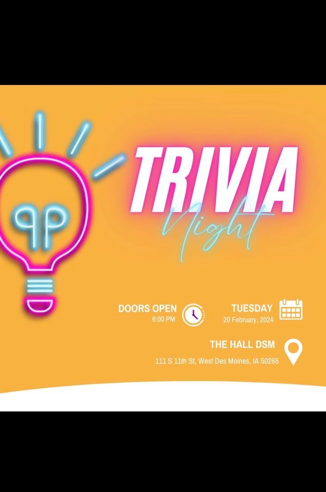 1st Annual Trivia Night Fundraiser , The Hall DSM, West Des Moines ...