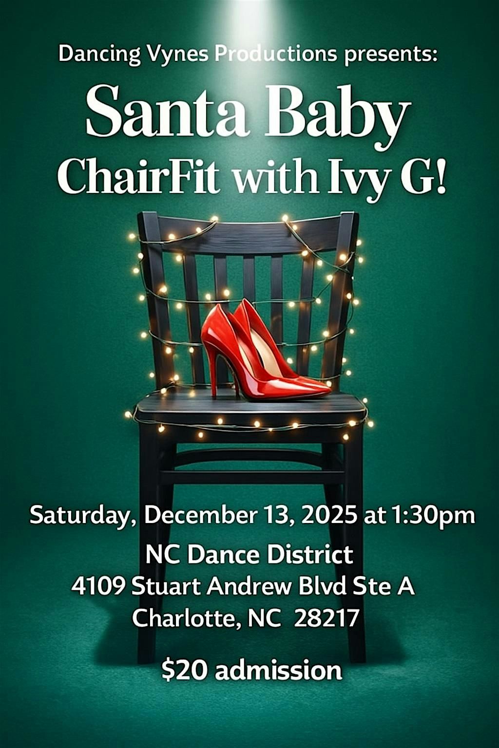 Santa Baby ChairFit with Ivy G!, 13 December | Event in Charlotte | AllEvents