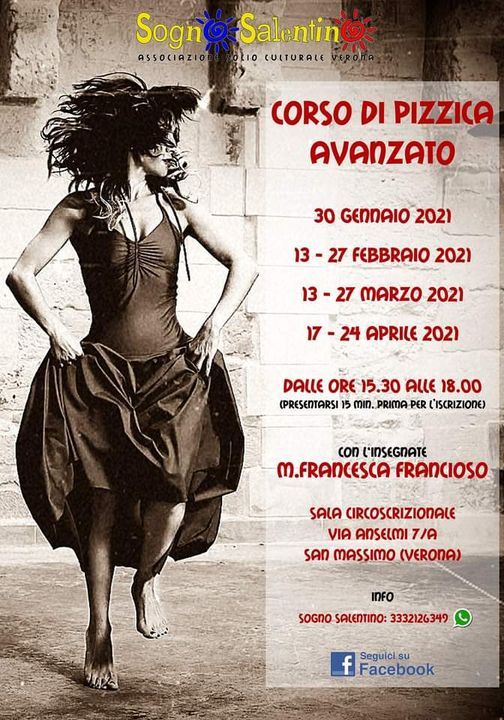 Corso Di Pizzica Avanzato On Allevents In Online Events pizzica calendario 2021