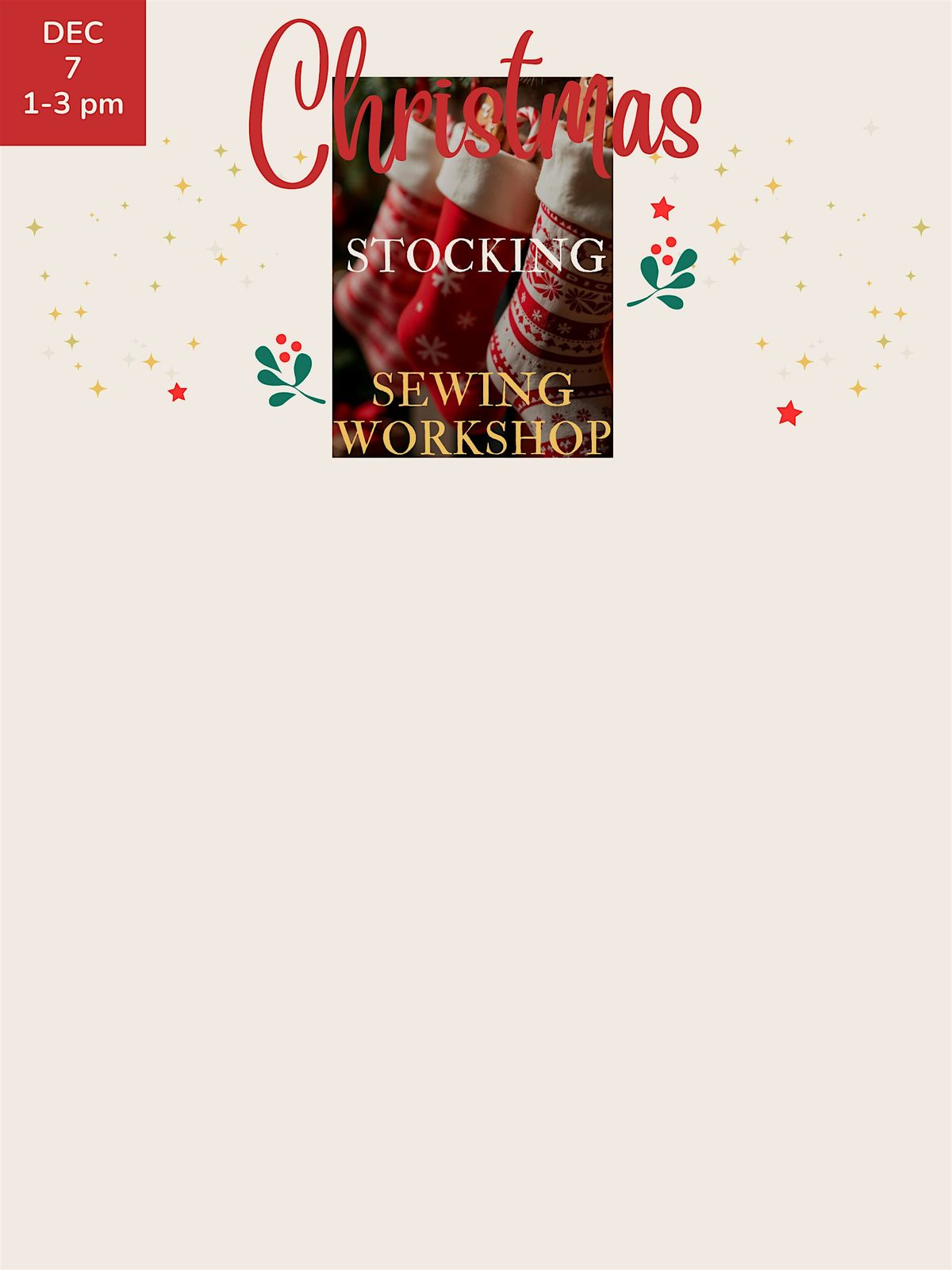 Christmas Stocking Sewing Worshop, 7 December | Event in Burbank | AllEvents