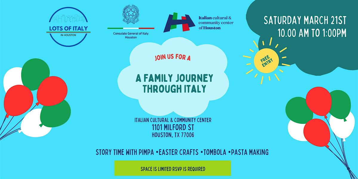 Free Family Event: A Family Journey Through Italy – Things to Do in ...