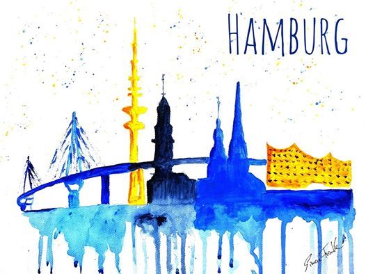 ArtNight: Skyline Hamburg Blau am 25/11/2019 in Hamburg, RamRob