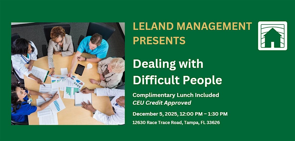 Dealing with Difficult People, 5 December | Event in Tampa | AllEvents