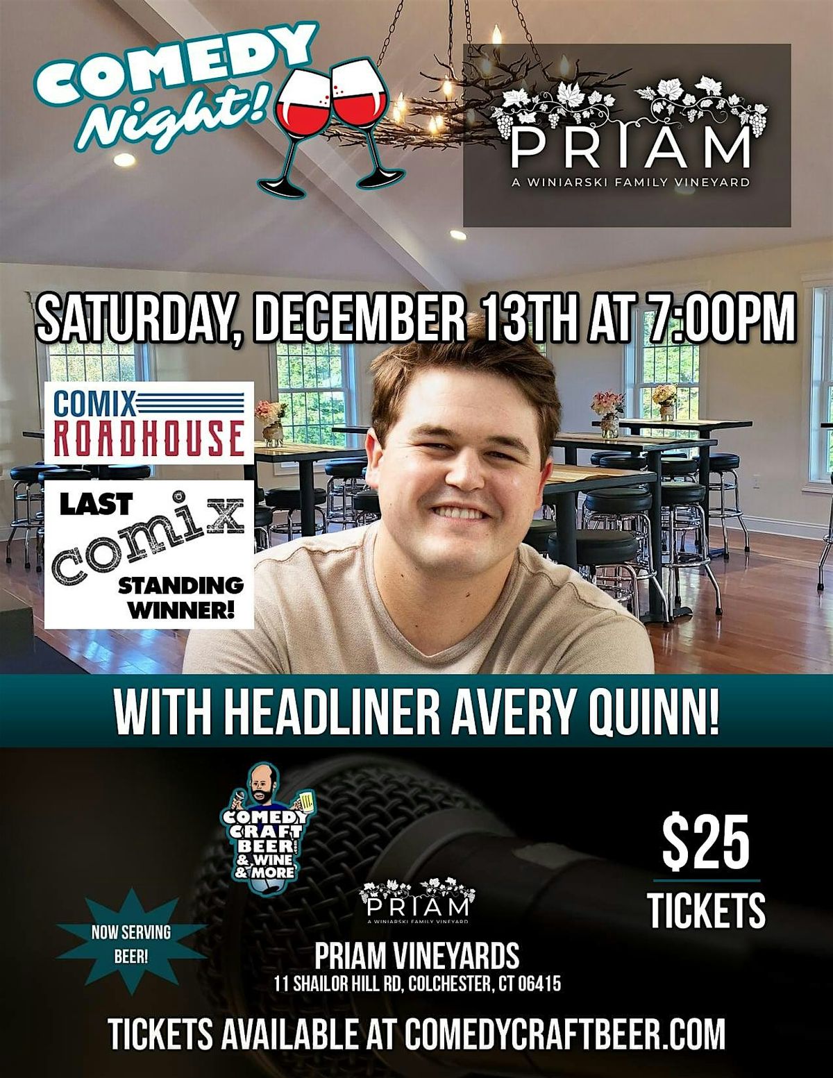 Comedy Night at Priam Vineyards, 13 December | Event in Colchester | AllEvents