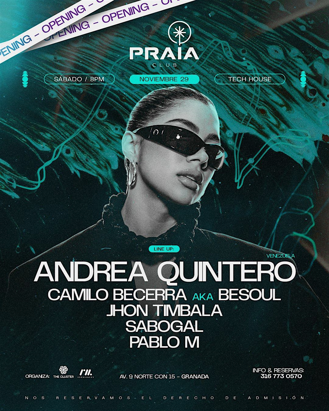 OPENING HOUSE PRAIA CLUB(ANDREA QUINTERO 29 NOV) | Event in Cali | AllEvents