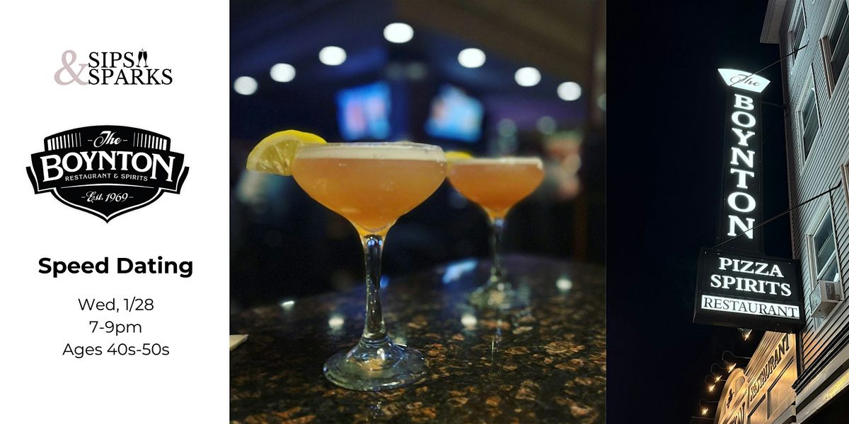 Speed Dating Ages 40s-50s in Worcester, MA  at Boynton Restaurant & Spirits, 28 January | Event in Worcester