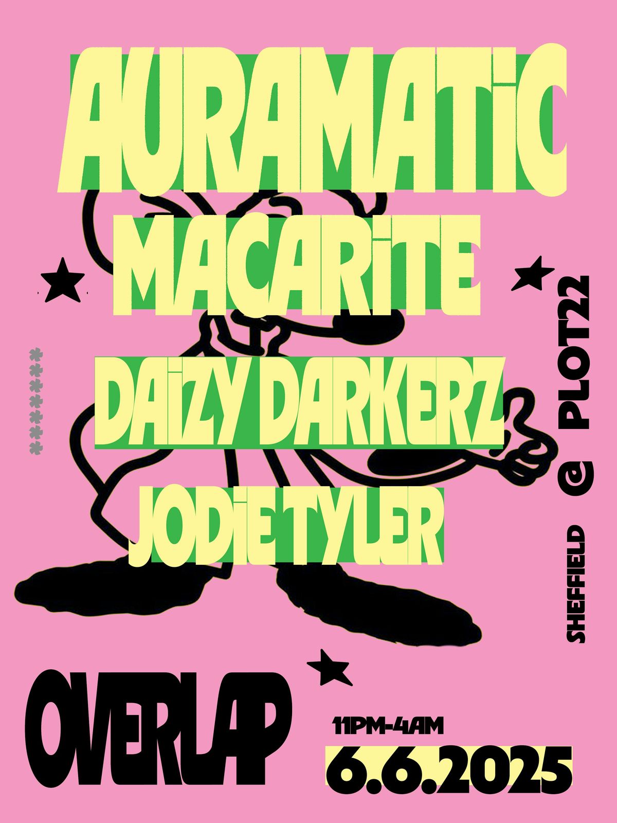 OVERLAP - Auramatic, Macarite, Daizy Darkers, Jodie Tyler, 6 June | Event in Sheffield | AllEvents