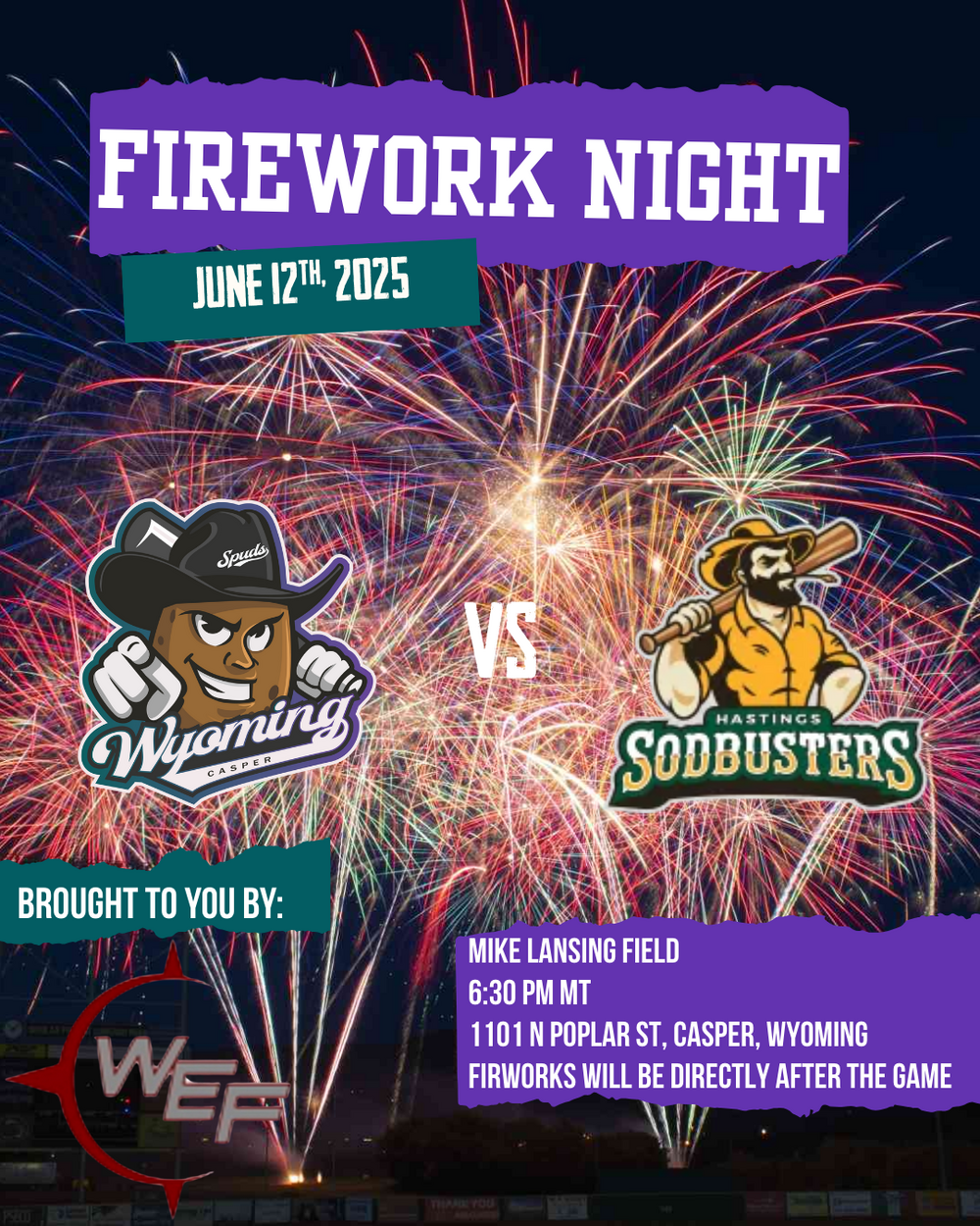 Casper Spuds at Hastings Sodbusters at Duncan Field, 13 June | Event in Hastings | AllEvents