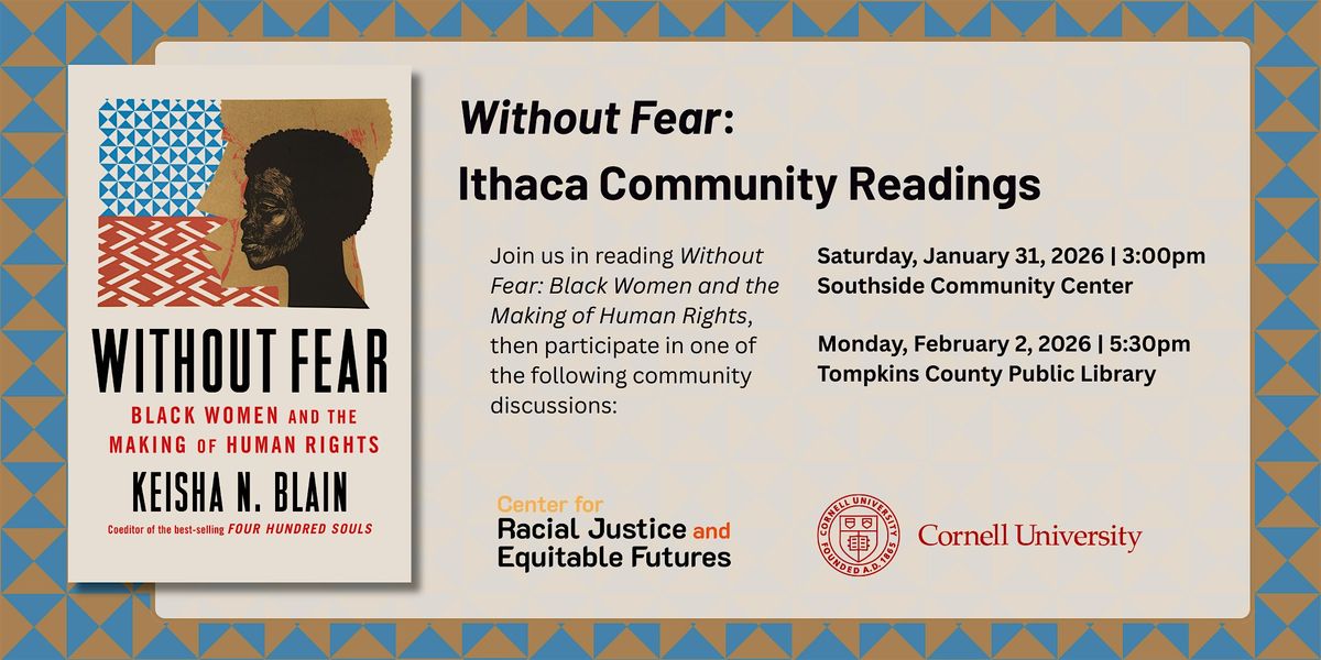 Community Book Read: Without Fear by Keisha N. Blain, 2 February | Event in Ithaca | AllEvents