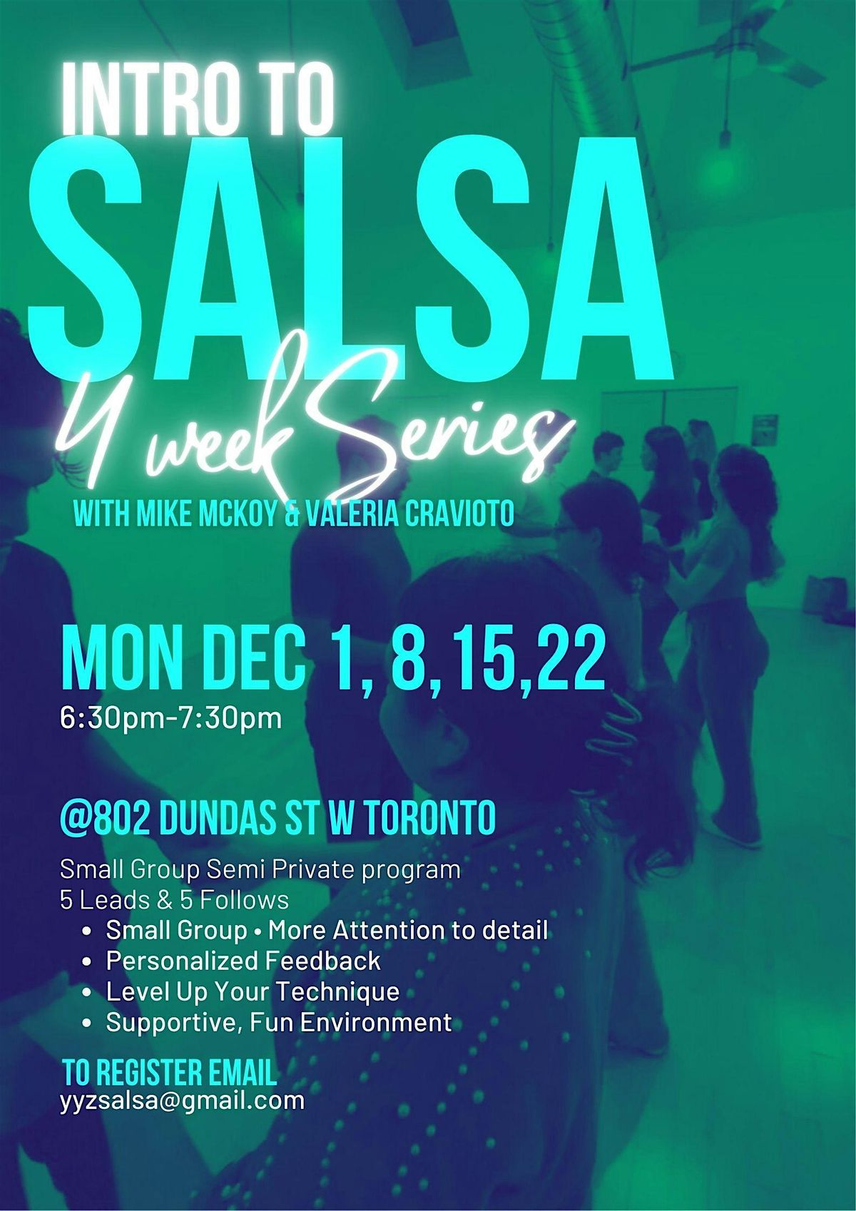 4 week Semi-Private  Intro To  Salsa Series With Mike & Valeria, 2 December | Event in Toronto | AllEvents