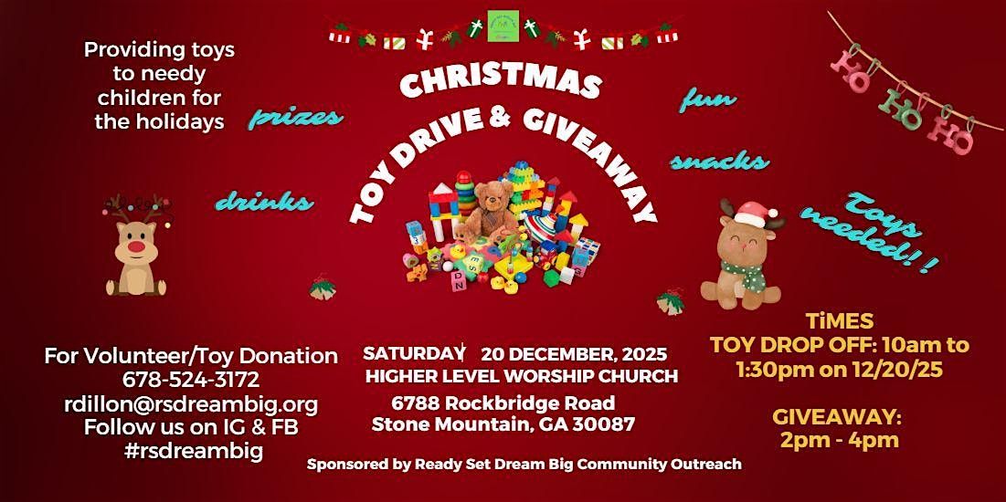 4th Annual Toy Donation Drive and GiveAway (Ages 0-10), 20 December | Event in Stone Mountain | AllEvents