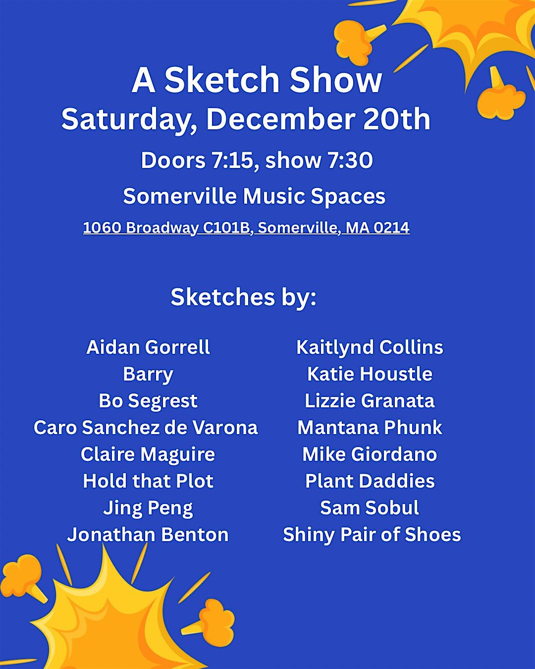 A Sketch Show, 20 December | Event in Somerville | AllEvents