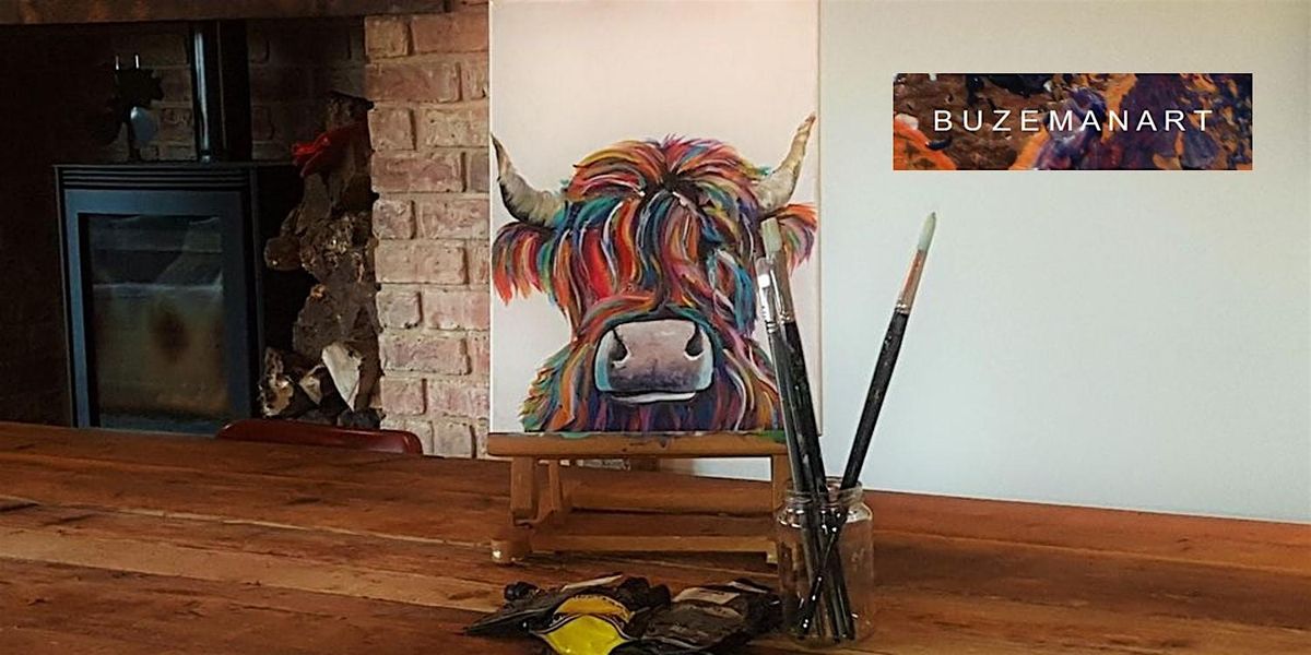 ‘Highland Cow’  painting class@ The Twisted Knot, Doncaster, 21 March | Event in Doncaster | AllEvents