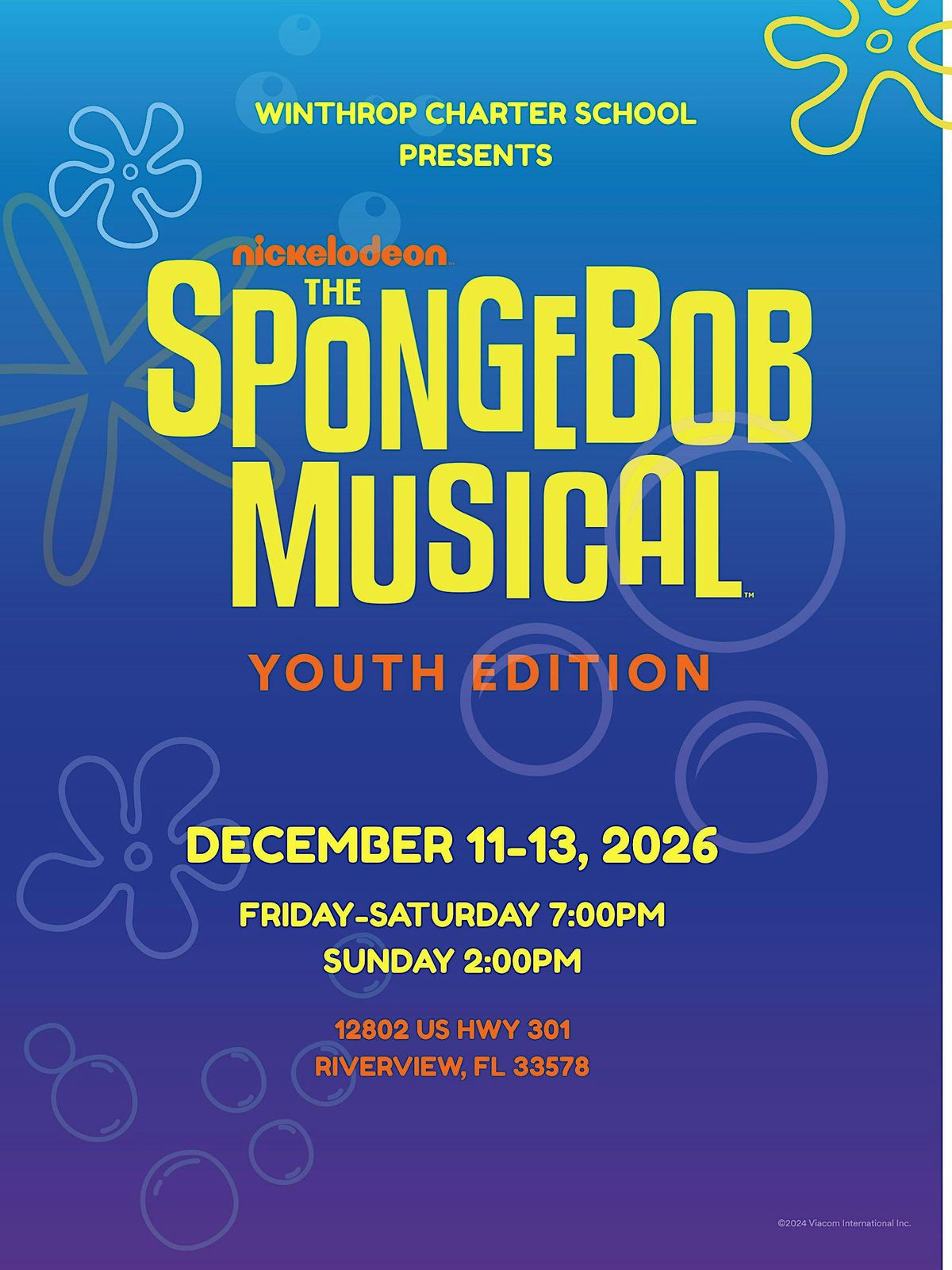 WCS presents Spongebob the Musical Youth Edition, Winthrop College ...