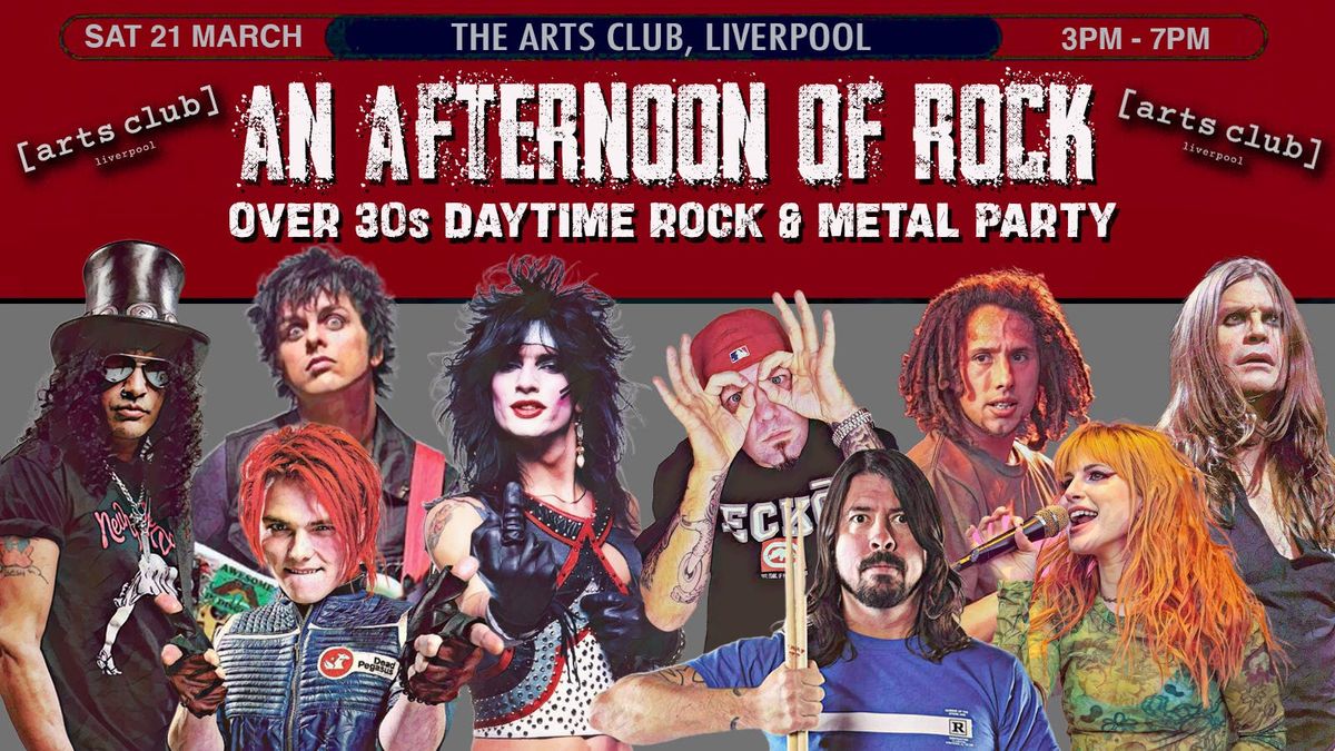LIVERPOOL An Afternoon of Rock - Rock/Metal for the over 30s: 3pm-7pm, 21st March, 21 March | Event in Liverpool