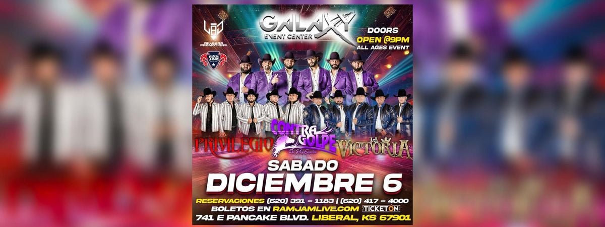 PRIVILEGIO, CONTRA GOLPE & LA VICTORIA , 6 December | Event in Liberal | AllEvents