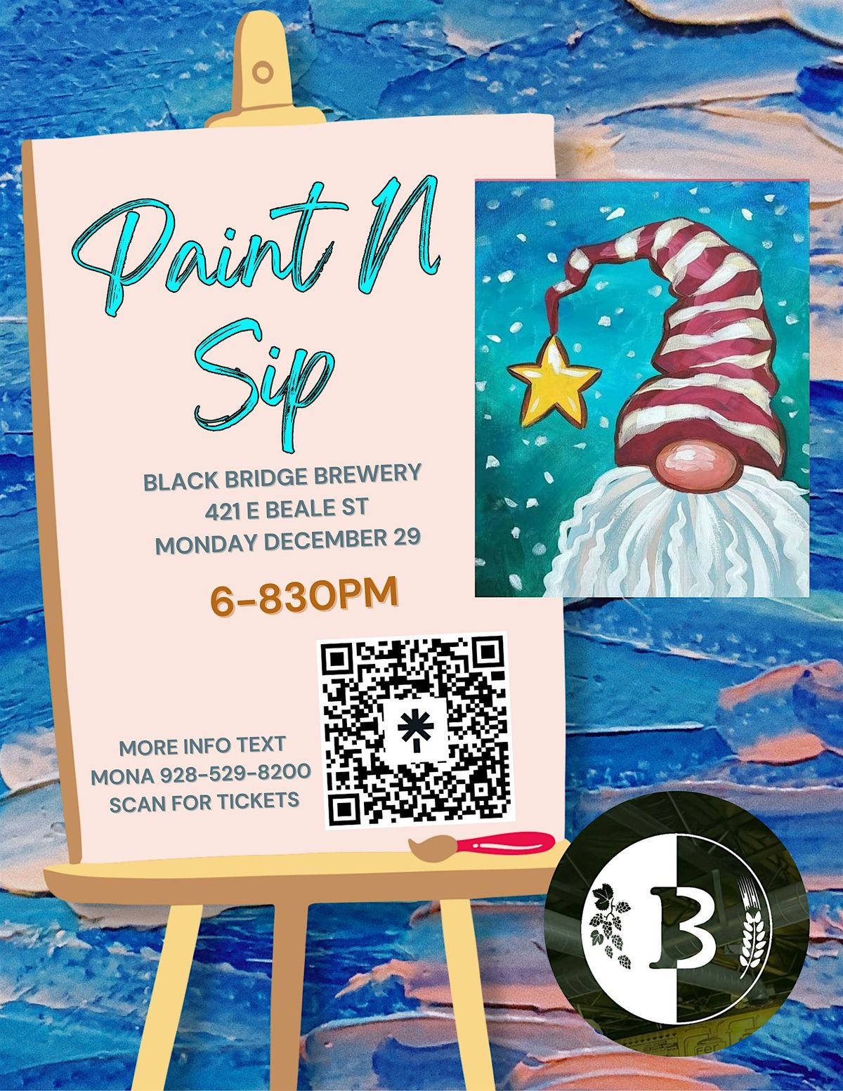 Paint N Sip Gnome For The Holidays
