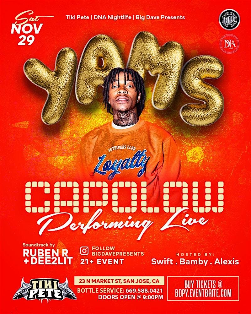 Capolow Preforming Live @ TIKI PETE in DT San Jose, 29 November | Event in San Jose | AllEvents