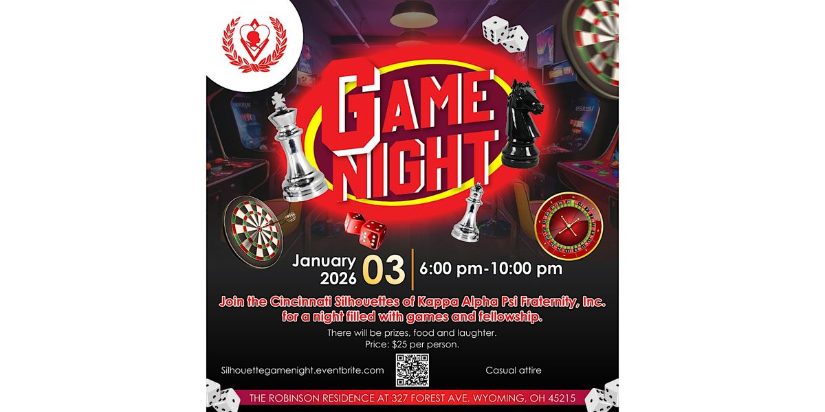 Cincinnati Silhouettes Game Night, 3 January | Event in Cincinnati | AllEvents