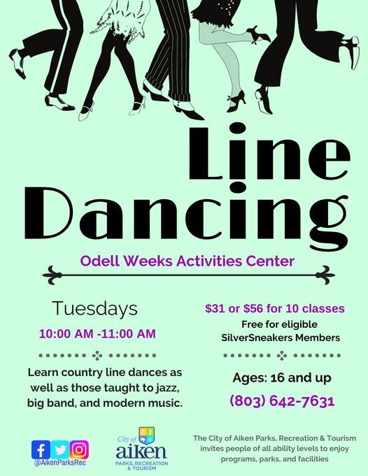 Line Dancing Odell Weeks Aiken May 11 2021 Allevents In City Of Aiken Christmas Break 2021