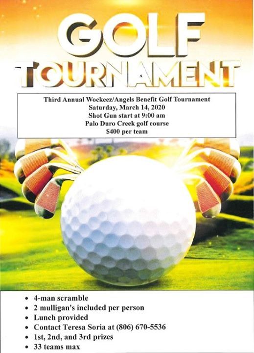 3rd Annual Wockeez Angels Benefit Golf Tournament Palo Duro Creek Golf 