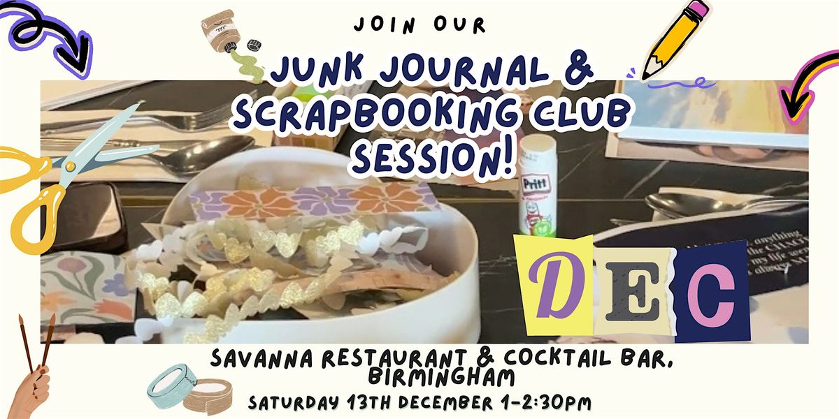 December Junk Journal & Scrapbooking Club Session, 13 December | Event in Birmingham | AllEvents