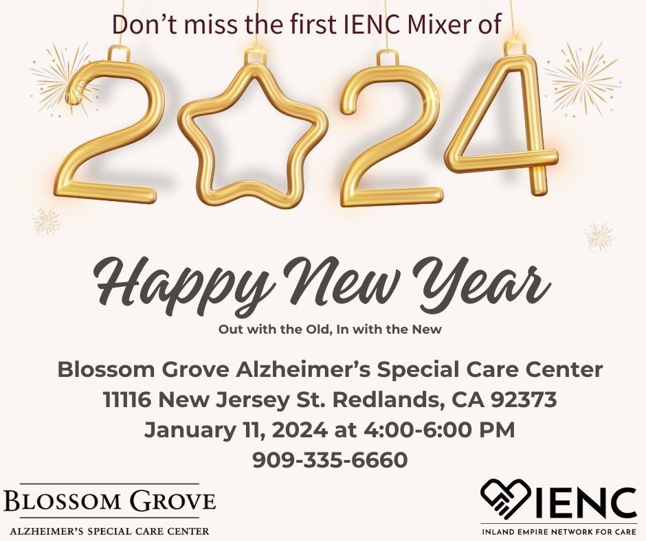 First IENC Mixer in 2024, Blossom Grove Alzheimer's Special Care Center, Redlands, 11 January