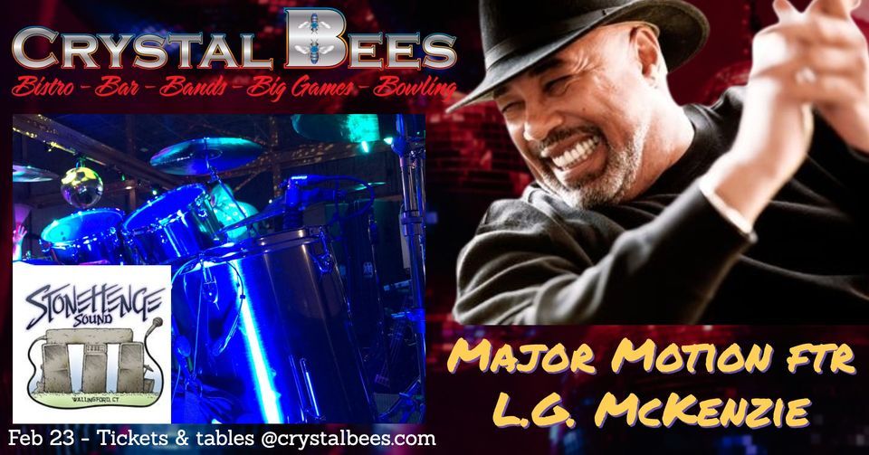 Major Motion onstage at Crystal BEES, Crystal Bees, Southington