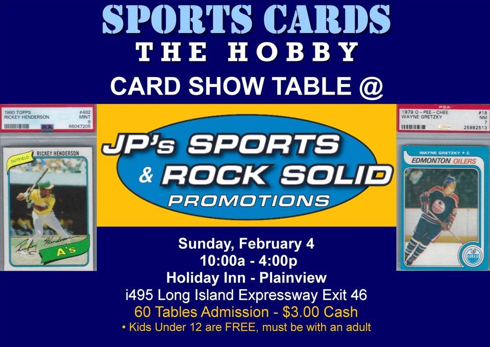 Visit the Sports Cards The Hobby Table at JPs Sports & Rock Solid