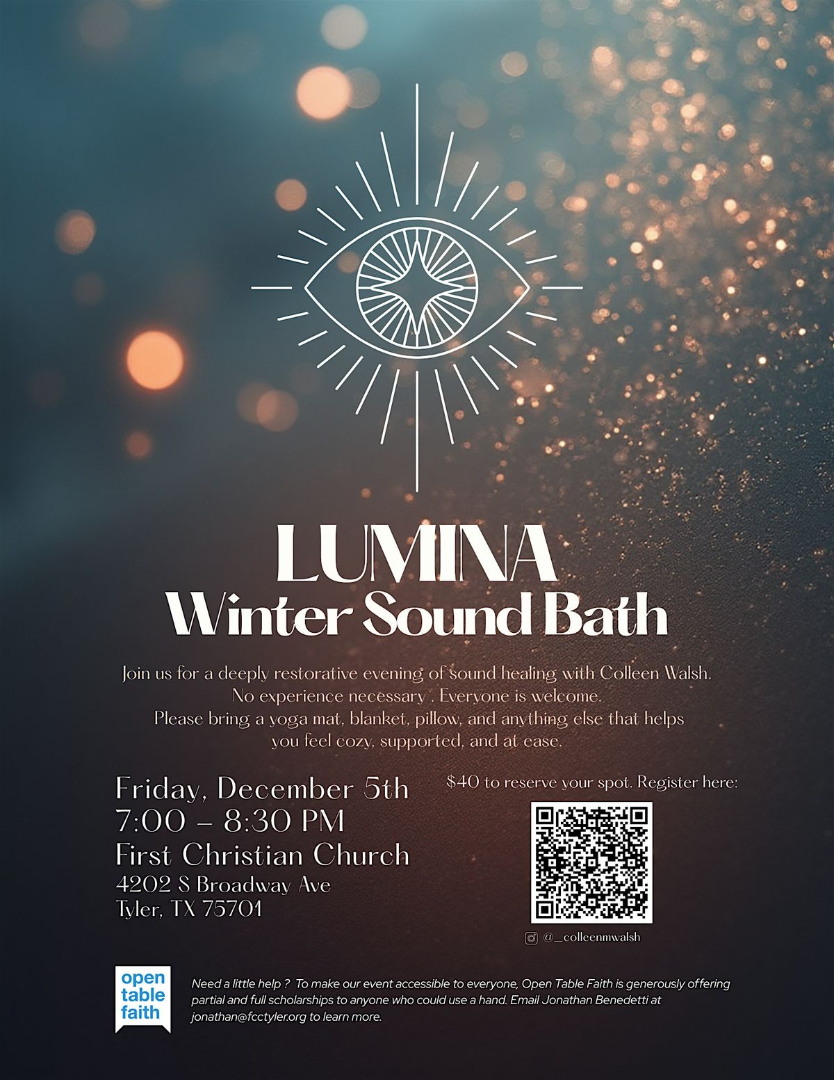 LUMINA Winter Sound Bath with Colleen Walsh, 5 December | Event in Tyler | AllEvents