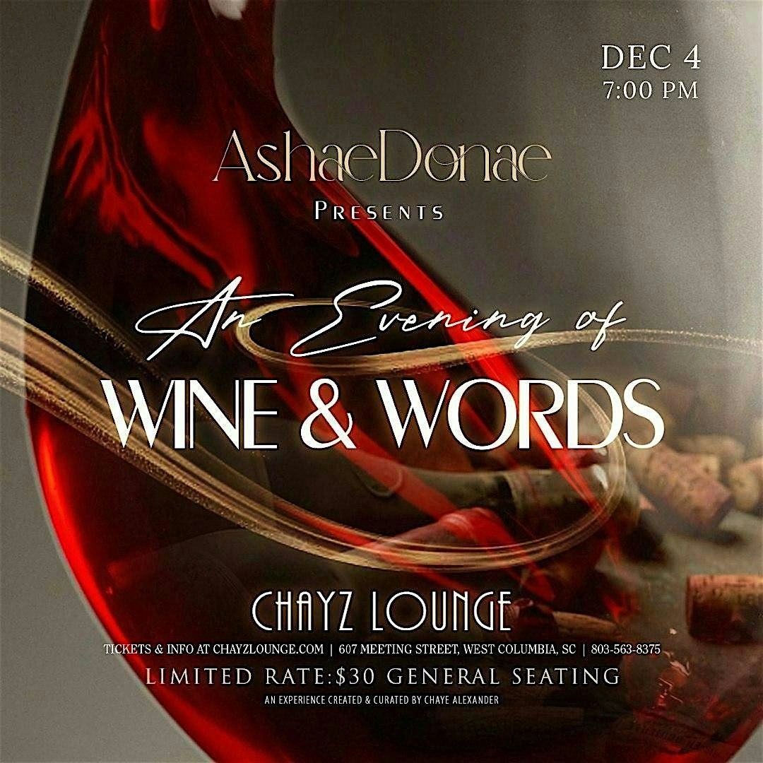 Wine & Words, 4 December | Event in West Columbia | AllEvents