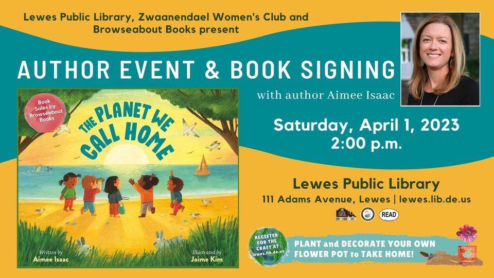 Author Event with Aimee Isaac The We Call Home, Lewes Public Library, 1 April 2023