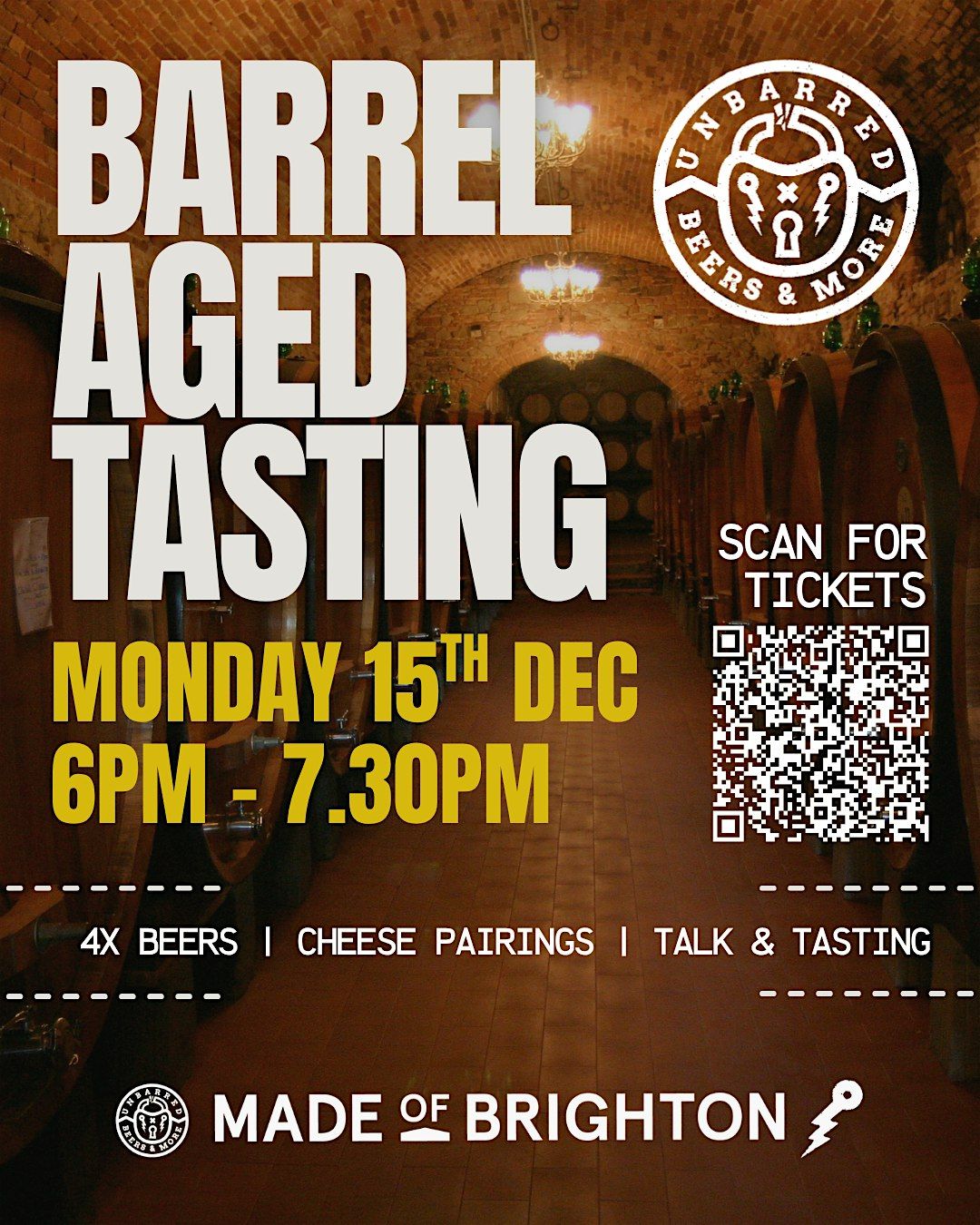 UnBarred Taproom: Barrel Aged Beer Talk & Tasting, 15 December | Event in Brighton and Hove | AllEvents