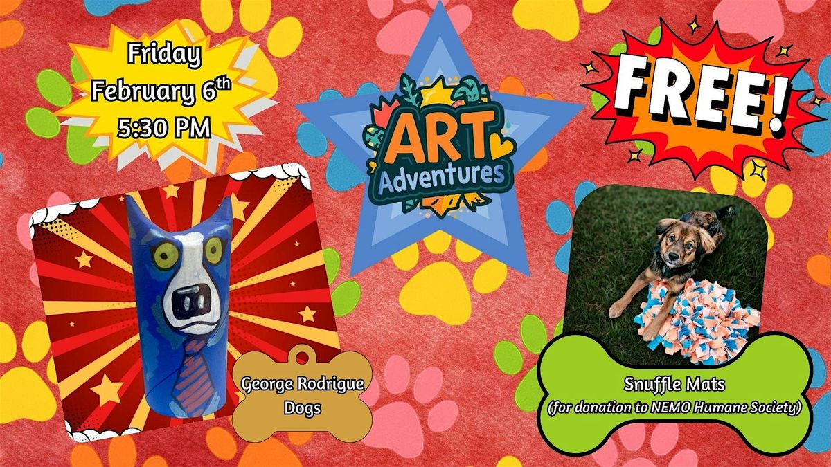 K-5 Art Adventures: George Rodrigue Dogs & Snuffle Mats, 6 February | Event in Hannibal | AllEvents