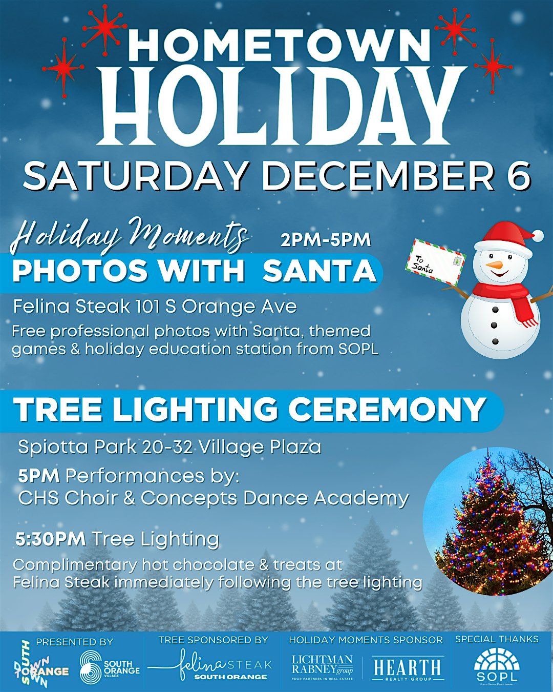 Hometown Holiday, 6 December | Event in South Orange Village | AllEvents