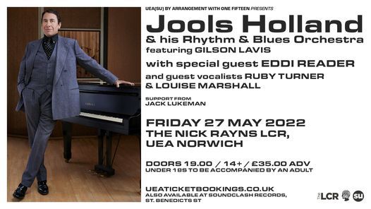 Marshall Christmas Crawl 2022 Jools Holland & His Rhythm & Blues Orchestra, The Lcr, Norwich, May 27 2022  | Allevents.in