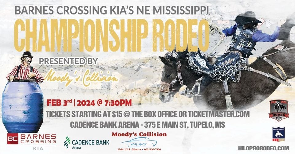 Barnes Crossing Kia NE Mississippi Championship Rodeo presented by
