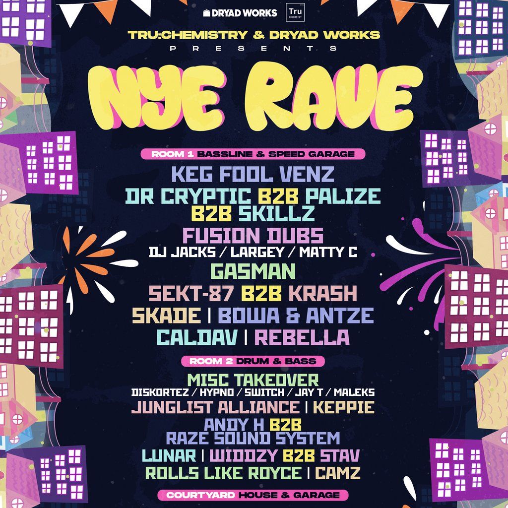 Tru:Chemistry / Dryad Works - NYE Rave, Dryad Works, Sheffield, 31 ...