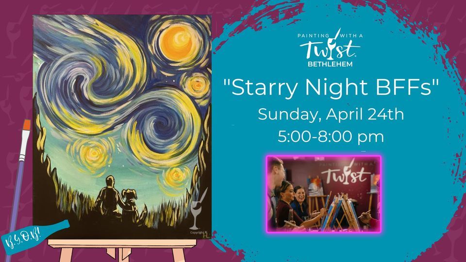 "Starry Night BFF", Painting with a Twist (Bethlehem, PA), Nazareth