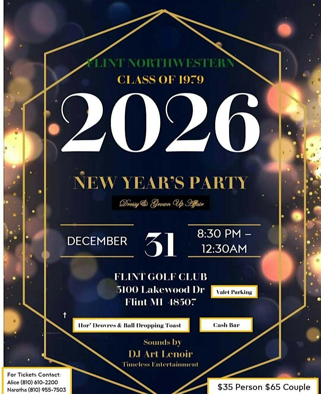 Flint Northwestern Class of 1979 | New Year's Eve Party, 31 December | Event in Flint | AllEvents