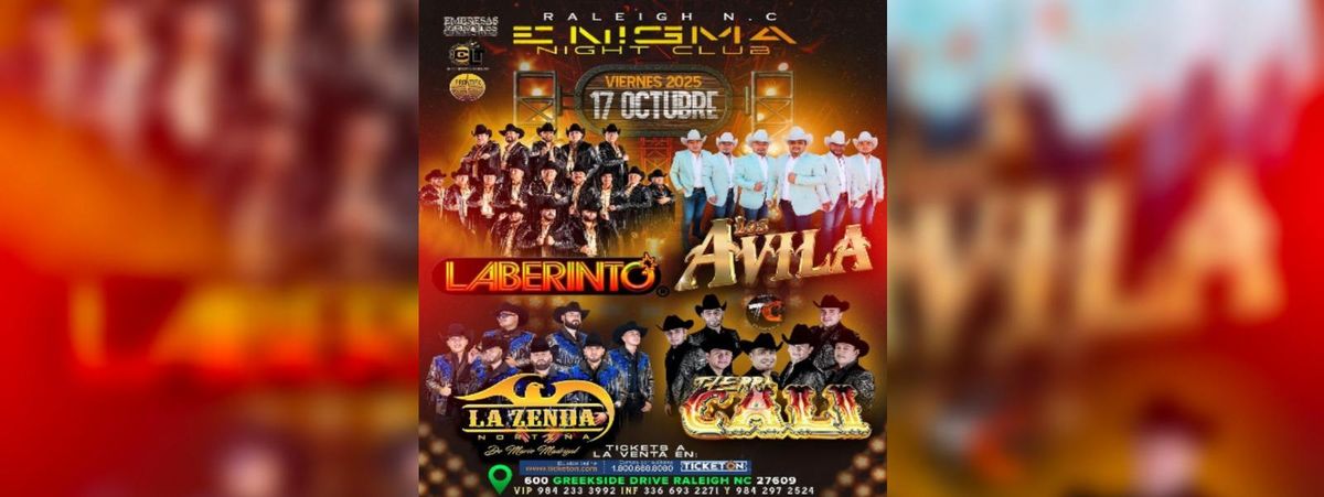 LABERINTO , LOS AVILA Y MAS , 17 October | Event in Raleigh | AllEvents