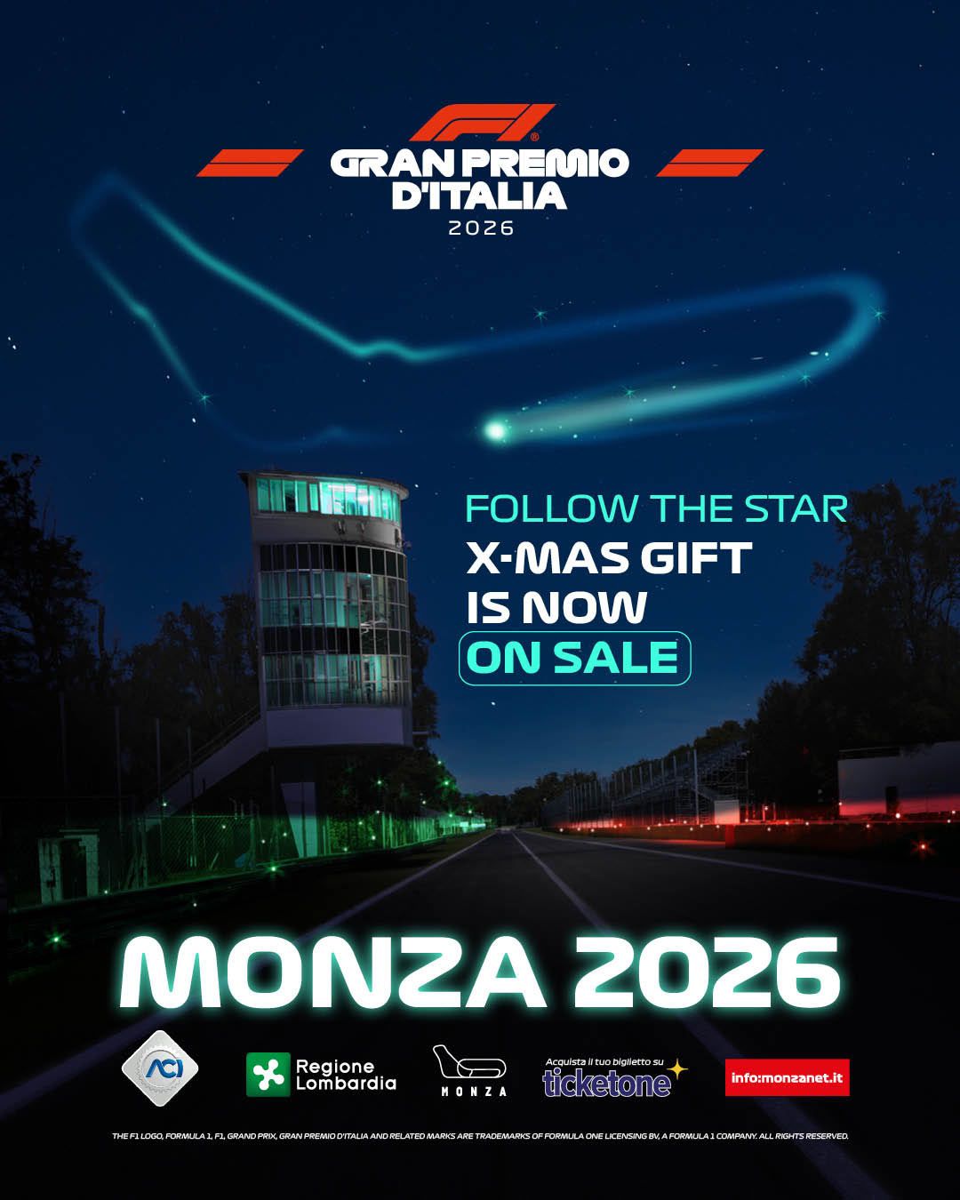 2026 Formula 1 - Italian Grand Prix - 2 Day Pass at Autodromo Nazionale Monza, 5 September | Event in Monza