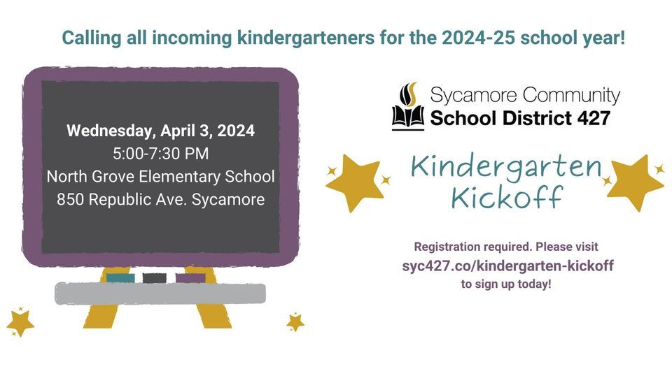 Kindergarten Kickoff, North Grove Elementary School, Sycamore, April 3 ...