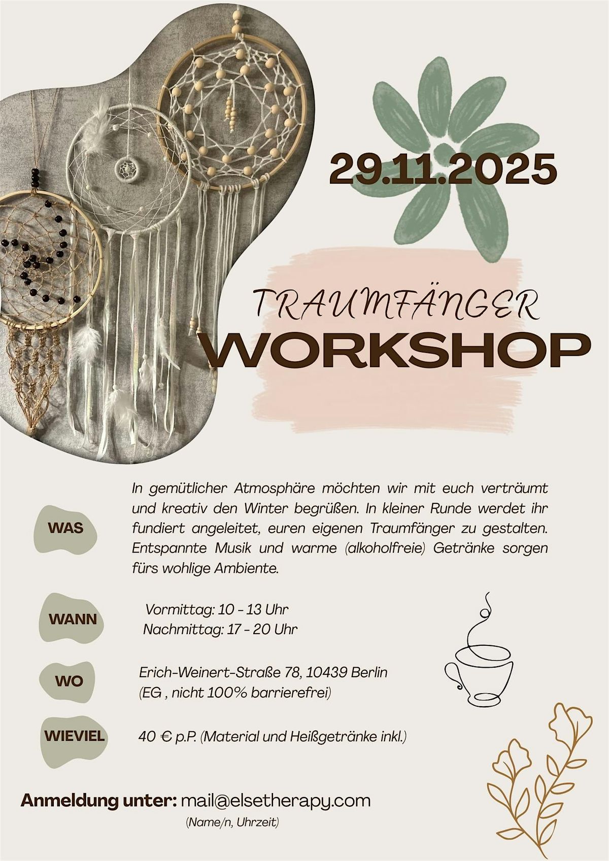 Traumfänger Workshop, 29 November | Event in Berlin | AllEvents