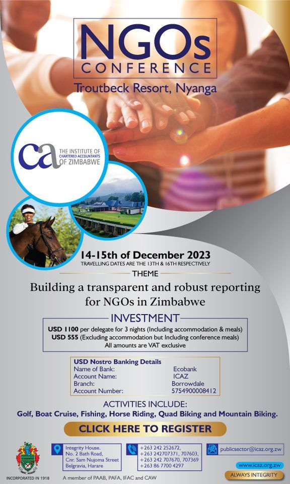 NGOs Conference , Troutbeck Hotel, Nyanga, Chitungwiza, 13 December to