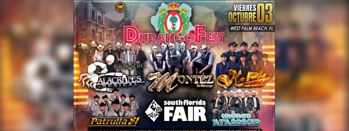 DURANGO FEST EN WEST PALM BEACH, 3 October | Event in West Palm Beach | AllEvents