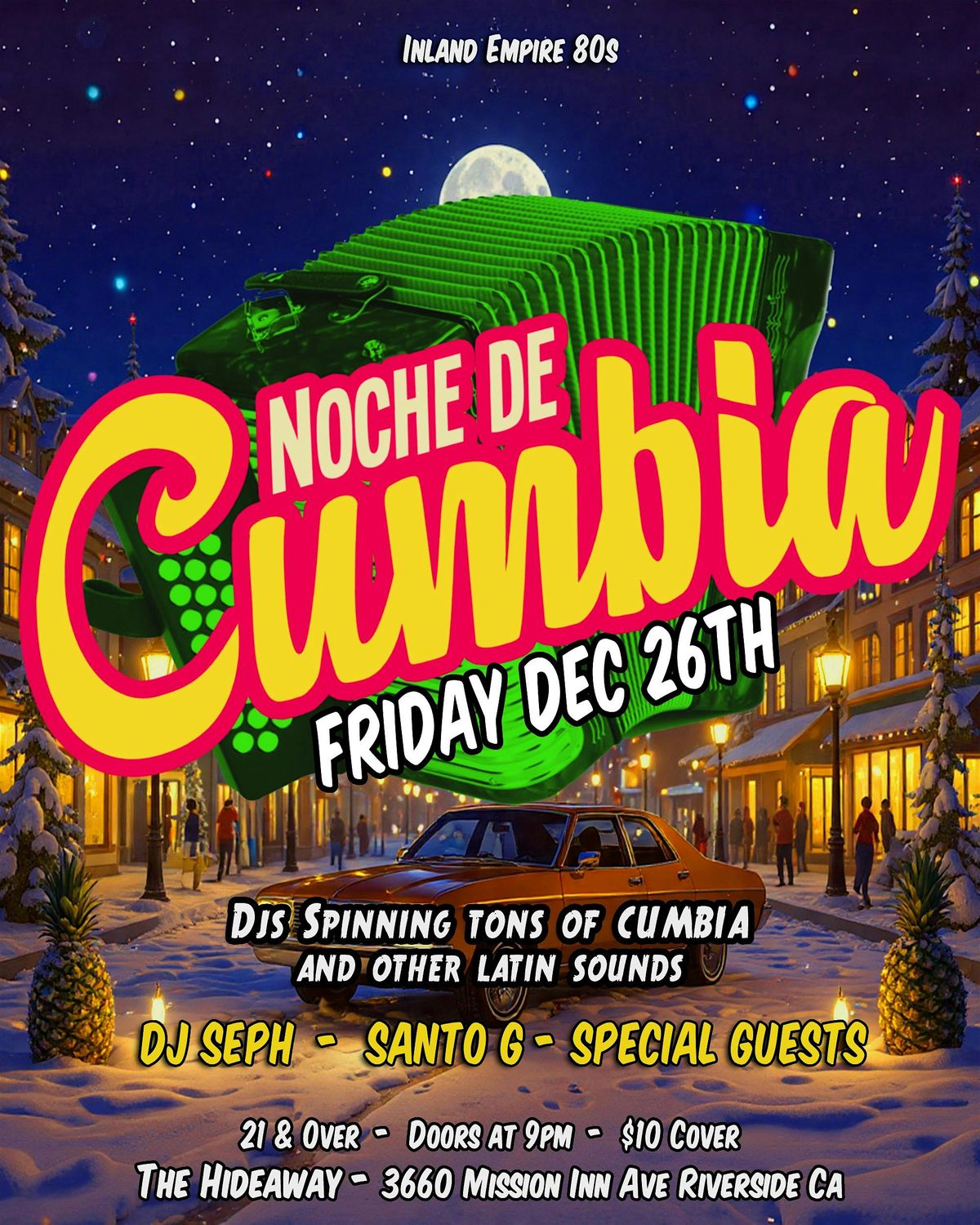 Noche De Cumbia @ The Hideaway in Riverside!, 26 December | Event in Riverside | AllEvents
