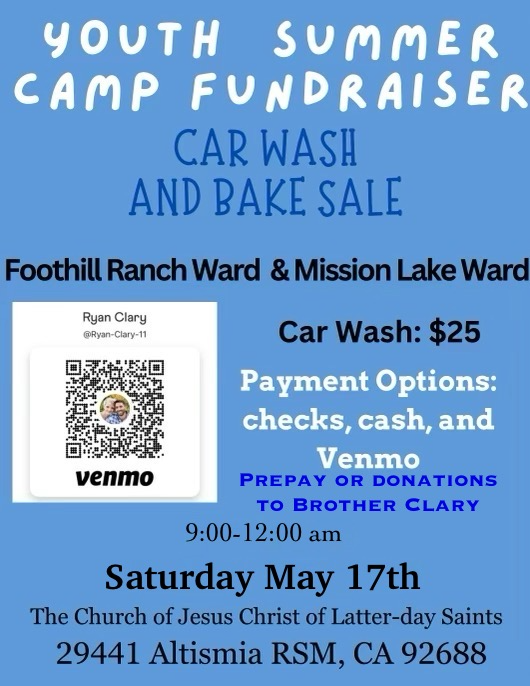 Bake Sale & Car Wash - Youth Fundraiser | Event in Rancho Santa Margarita | AllEvents