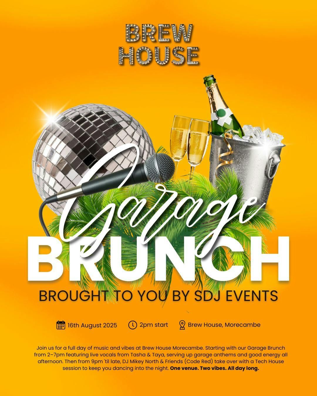 SDJ Events presents - Garage Bottomless Brunch with Tashie Tones &amp; Taya, 16 August | Event in Lancaster